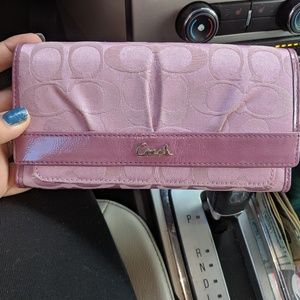 Pink coach wallet